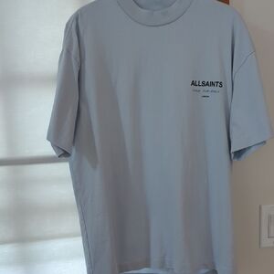 All Saints Pale Blue Short Sleeve Tee